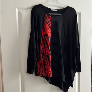 Black and Red Women's Top